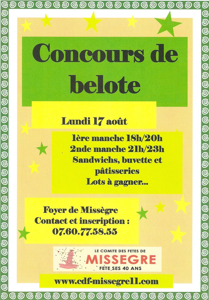 Belote affiche